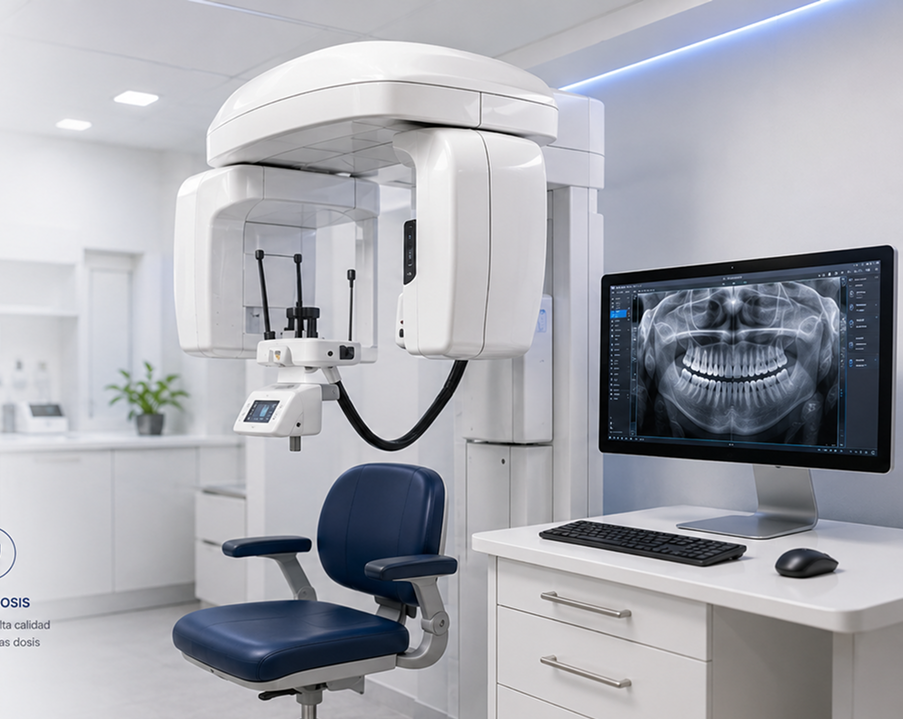 Sala de radiología IMAX con equipo CBCT