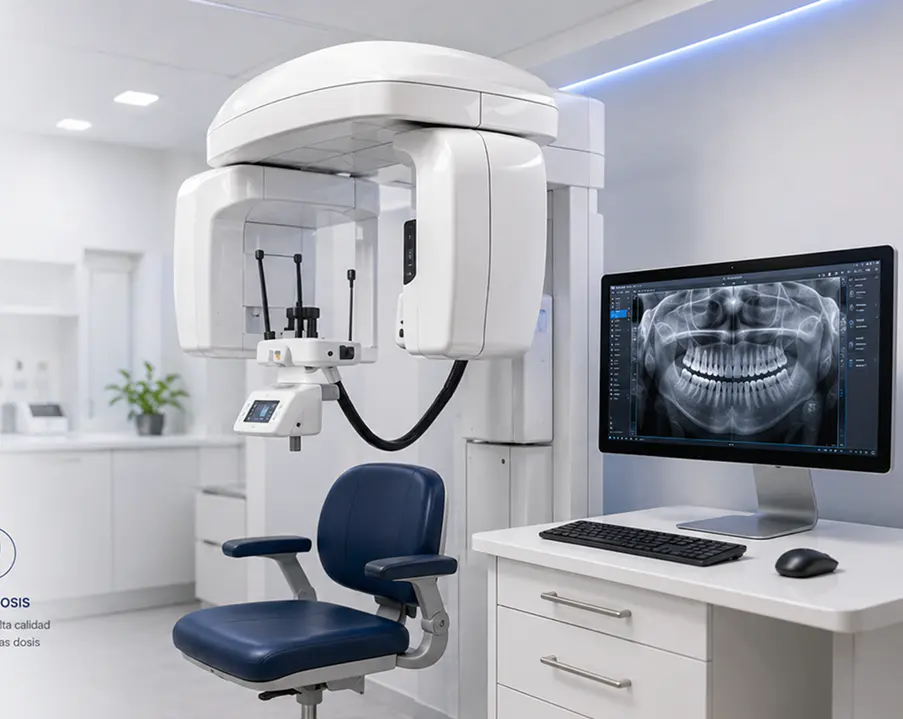 Sala de radiología IMAX con equipo CBCT